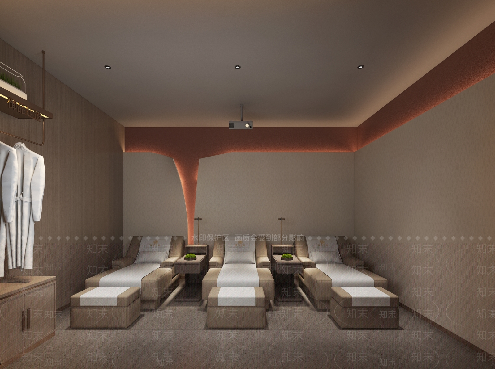 现代足浴店3D模型下载【ID:1172965102】