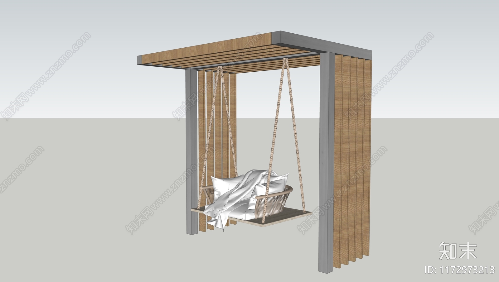 现代北欧秋千SU模型下载【ID:1172973213】