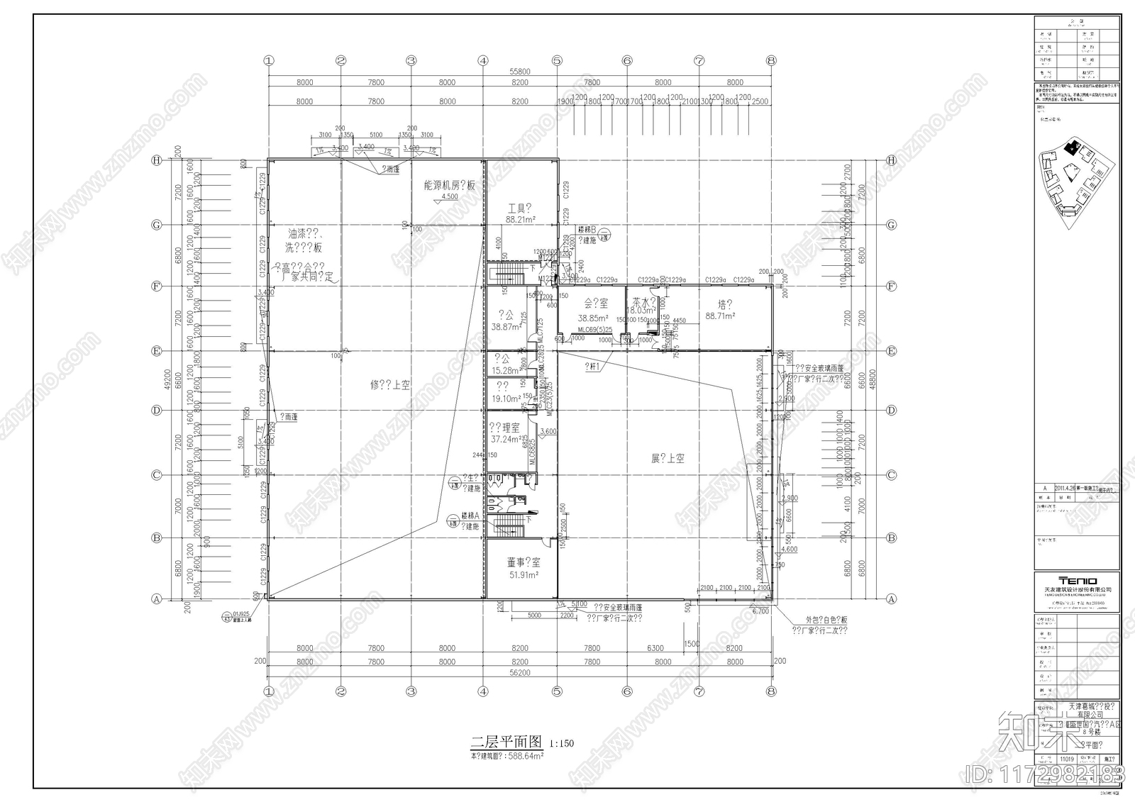 现代商业综合体cad施工图下载【ID:1172982183】