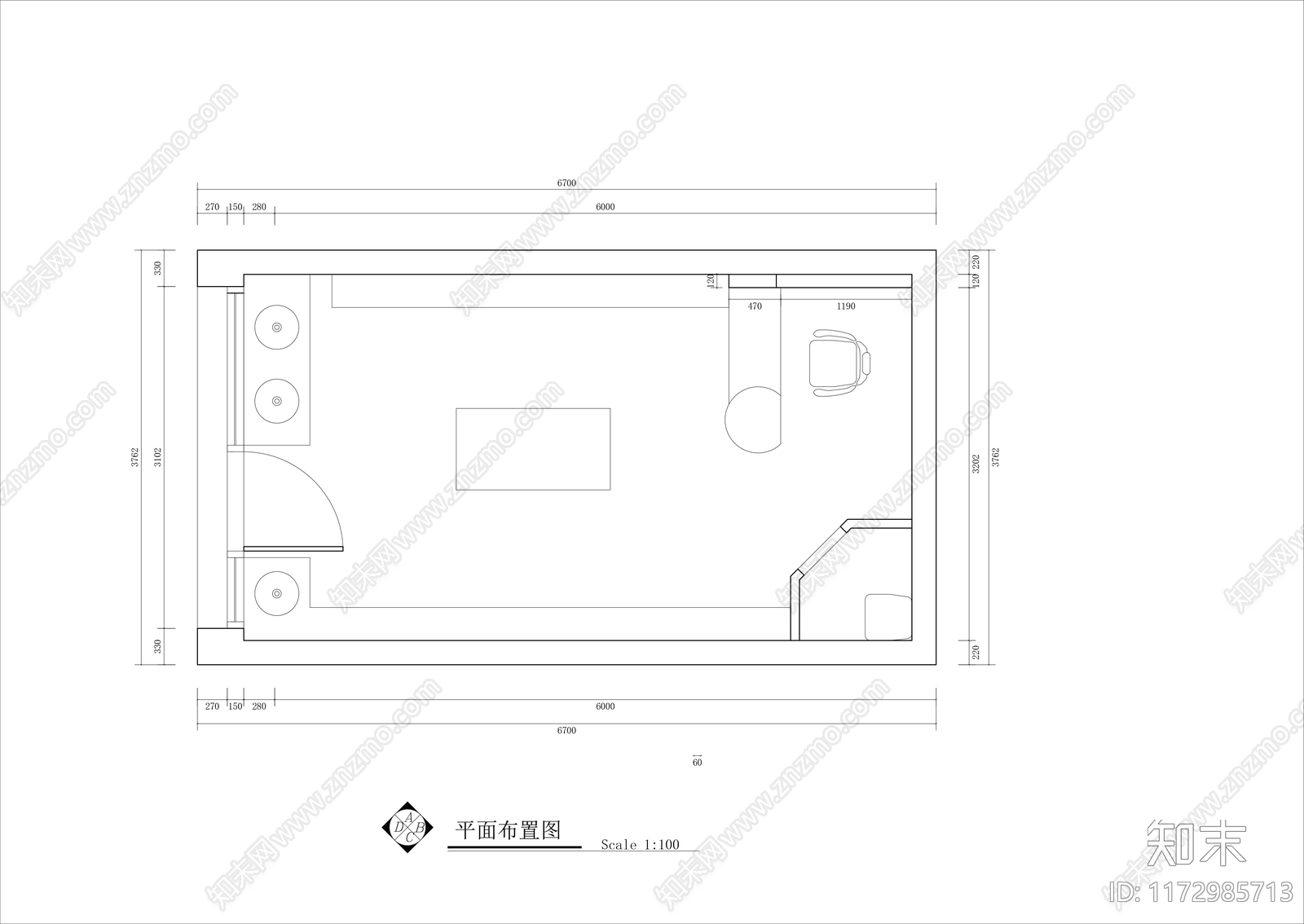 现代服装店cad施工图下载【ID:1172985713】