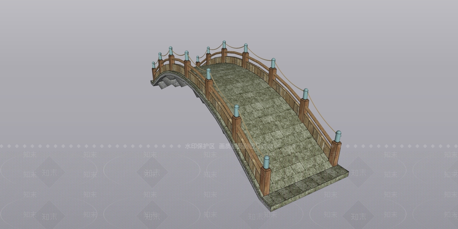 现代景观桥SU模型下载【ID:1172996076】