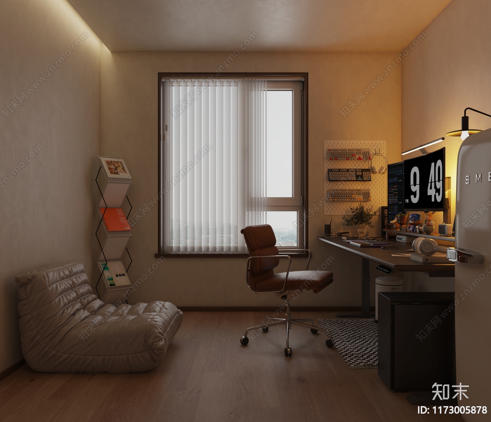 现代书房3D模型下载【ID:1173005878】