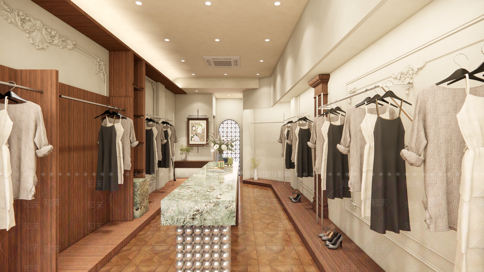 中古法式服装店SU模型下载【ID:1200816536】