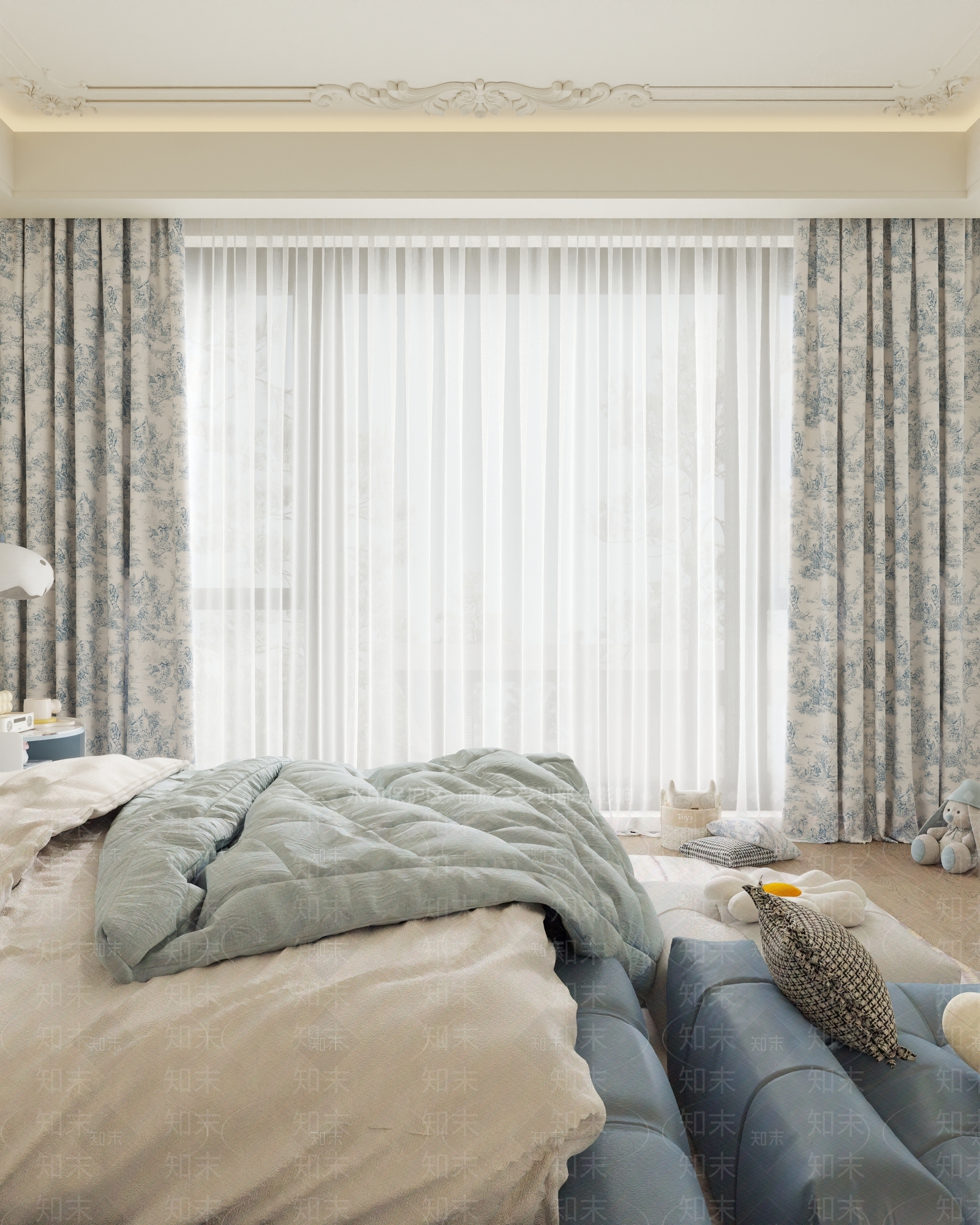 软包双人床双人床3D模型下载【ID:1227338034】