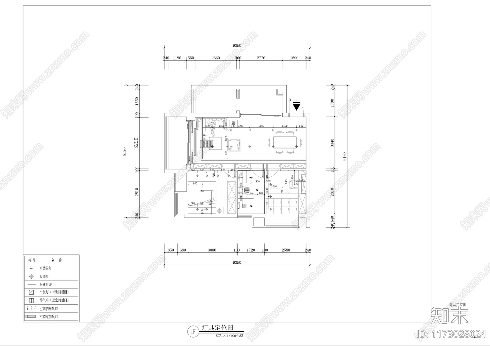 现代客厅施工图下载【ID:1173028024】