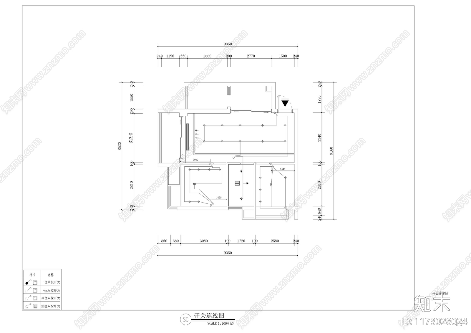 现代客厅施工图下载【ID:1173028024】