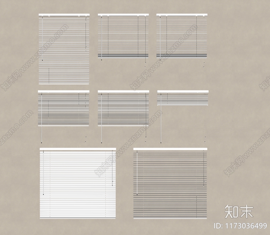 现代极简窗帘SU模型下载【ID:1173036499】