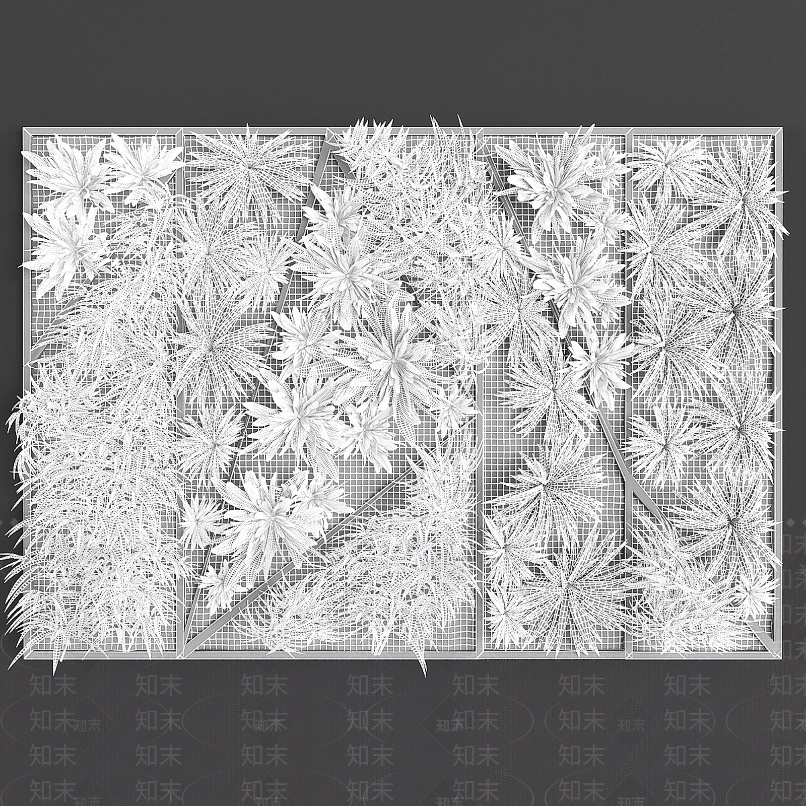 绿植墙3D模型下载【ID:1173037170】