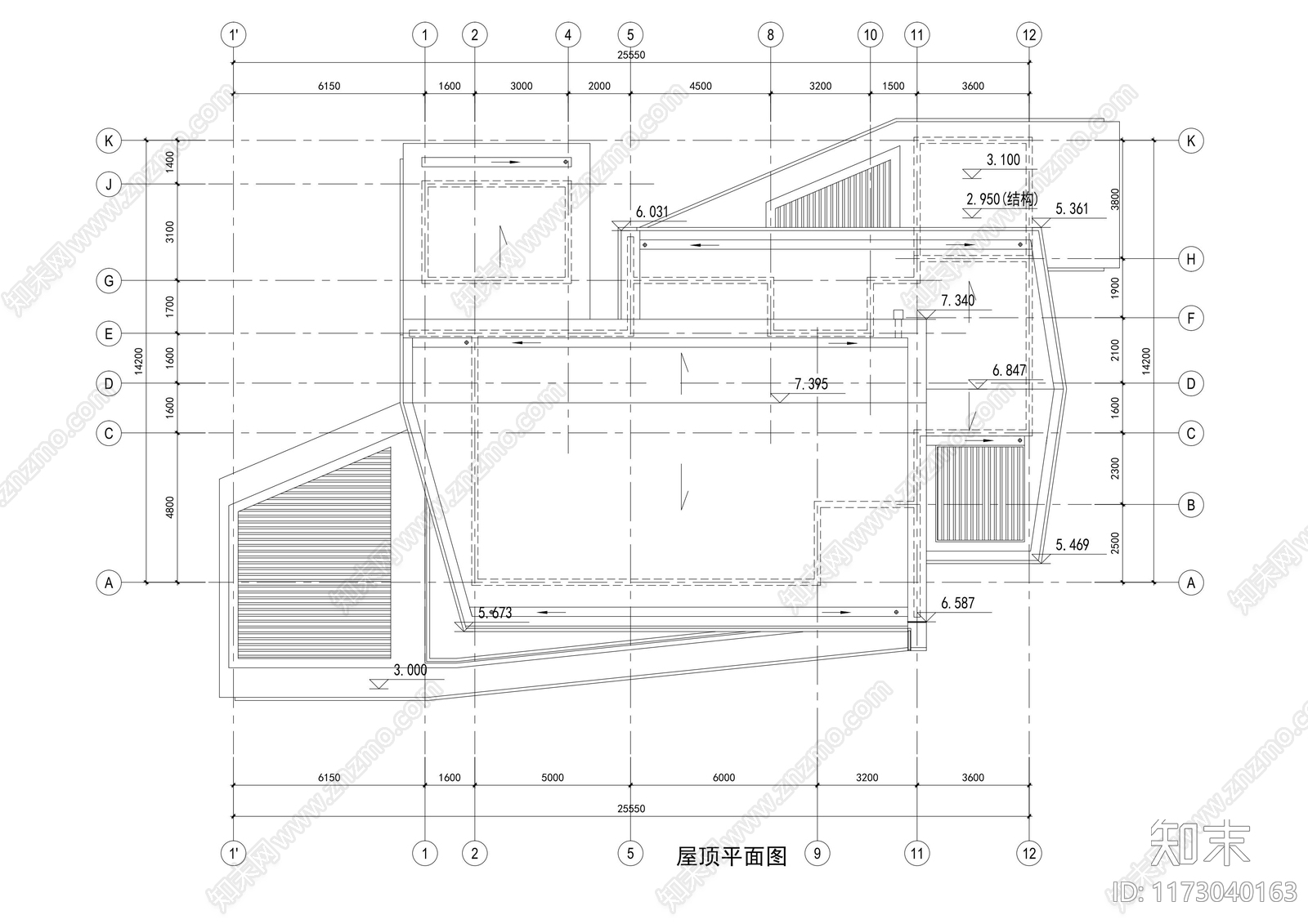 现代别墅建筑施工图下载【ID:1173040163】