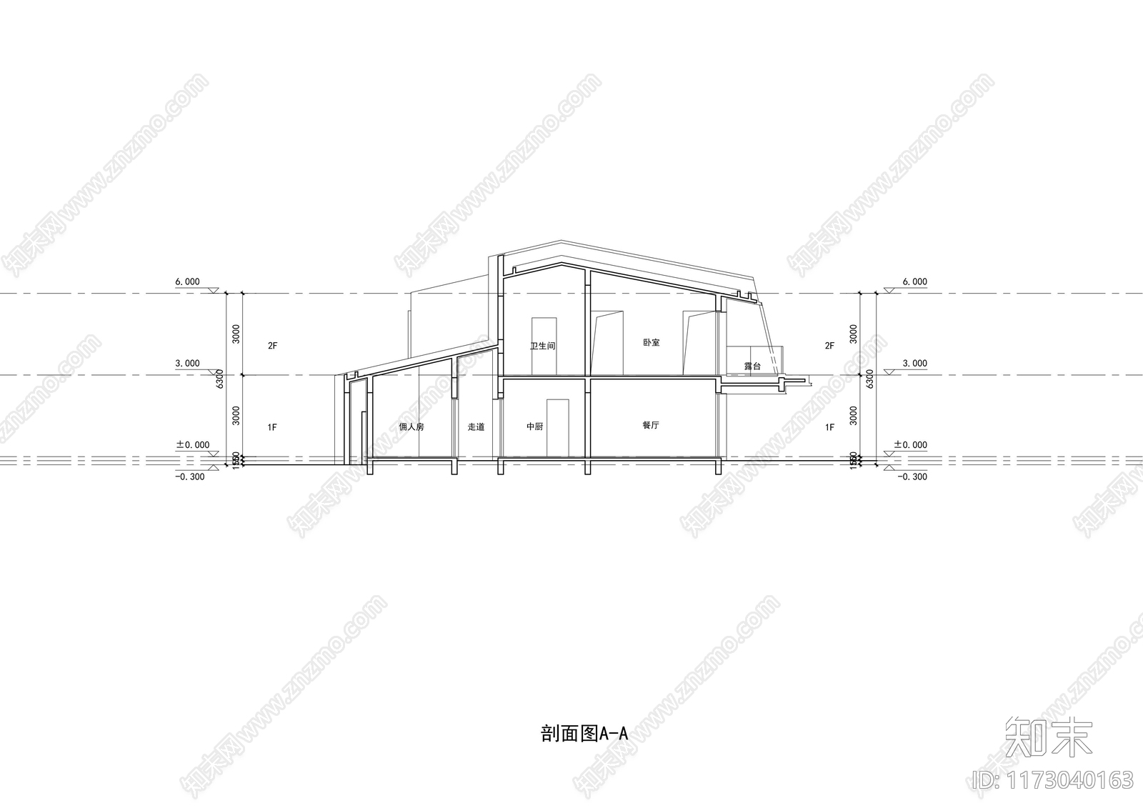 现代别墅建筑施工图下载【ID:1173040163】