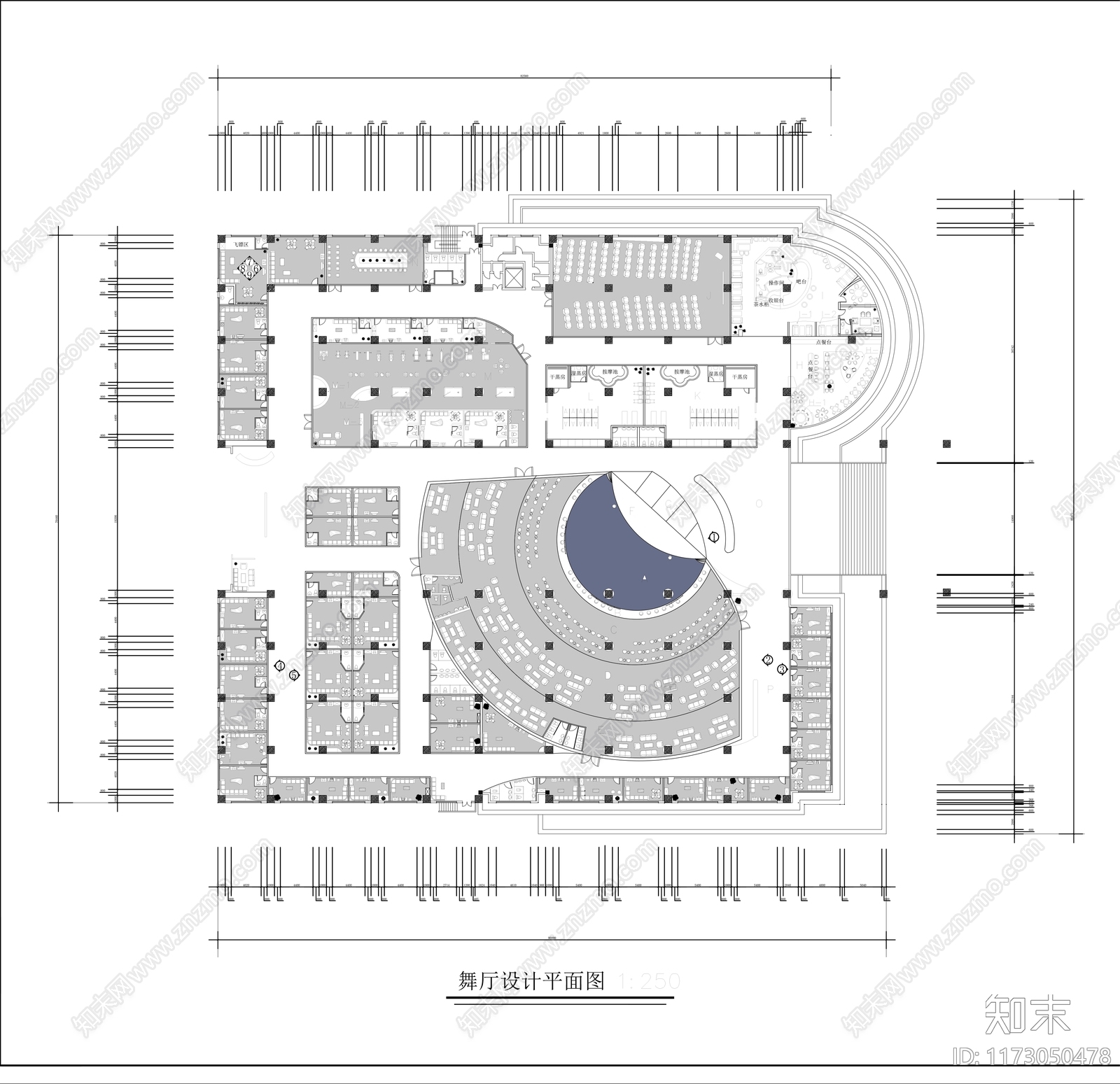 现代会所cad施工图下载【ID:1173050478】