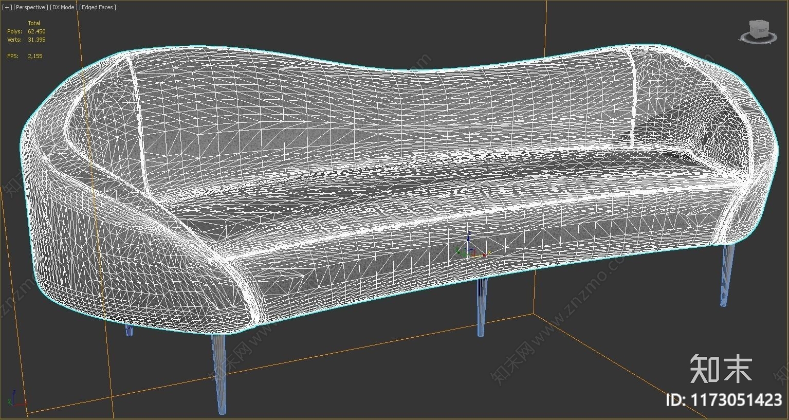 单人沙发3D模型下载【ID:1173051423】