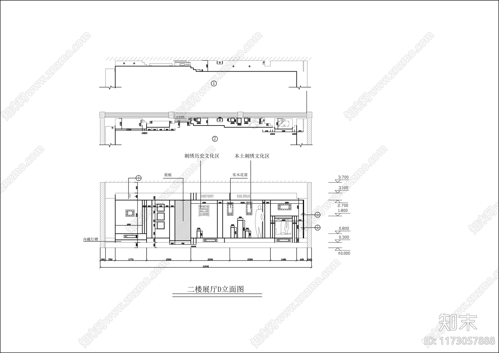 新中式展厅施工图下载【ID:1173057888】