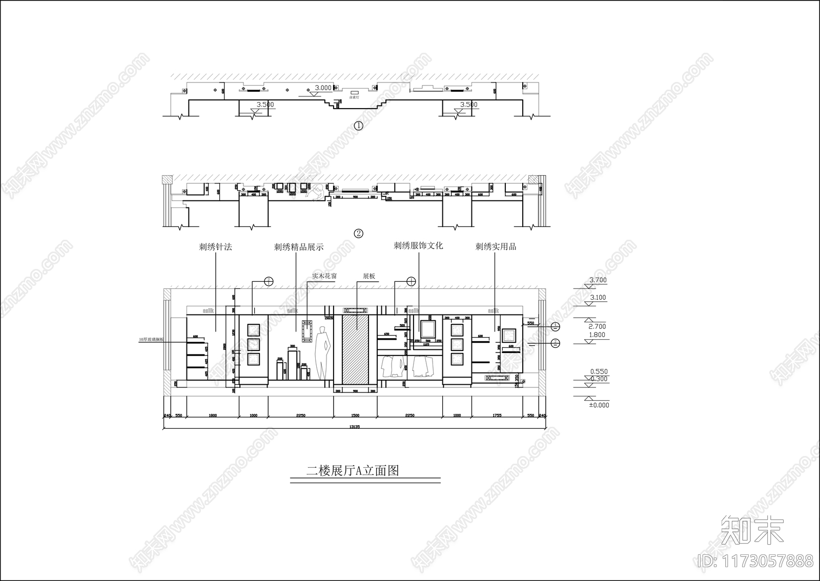 新中式展厅施工图下载【ID:1173057888】