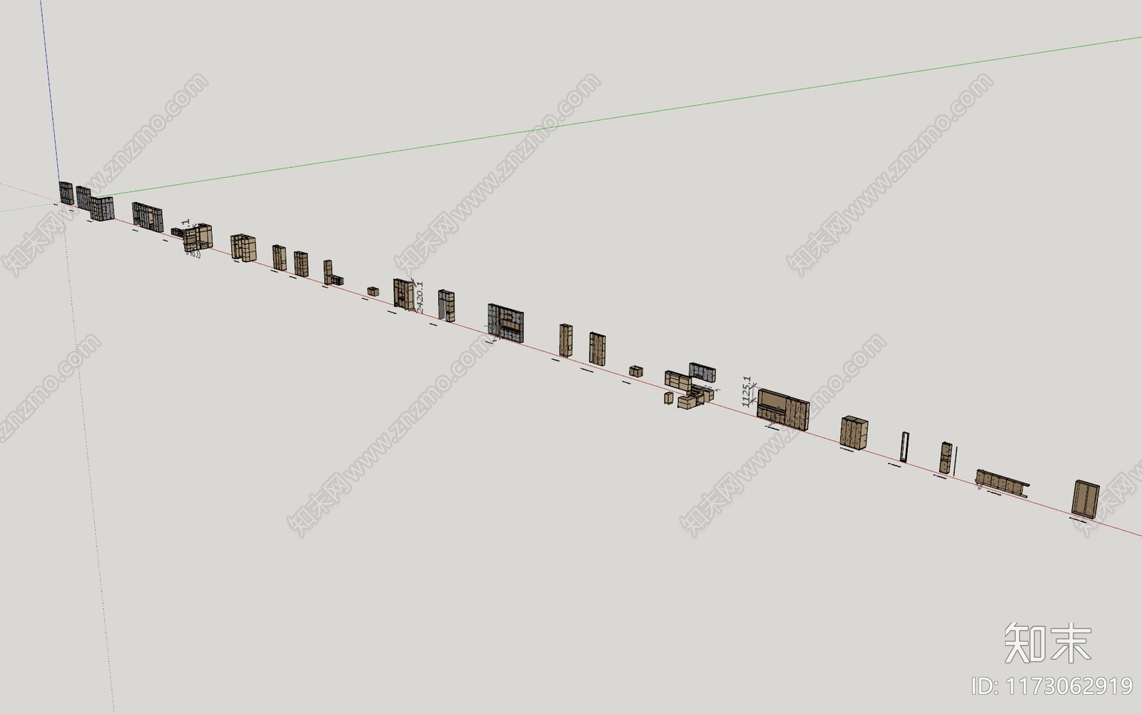 现代简约衣柜SU模型下载【ID:1173062919】