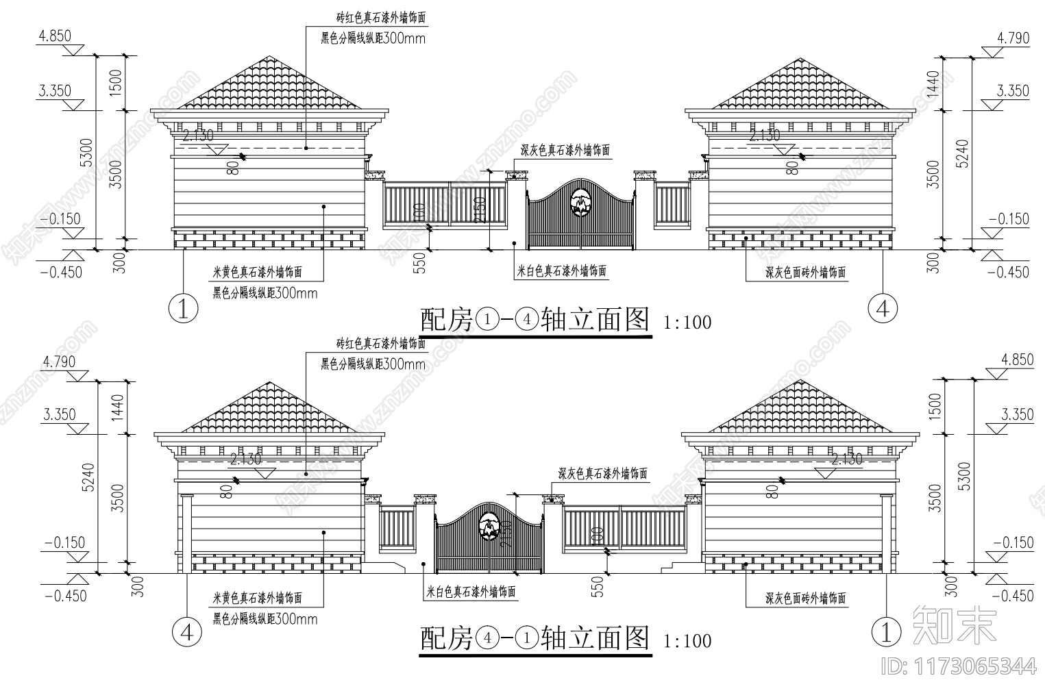 现代别墅建筑cad施工图下载【ID:1173065344】