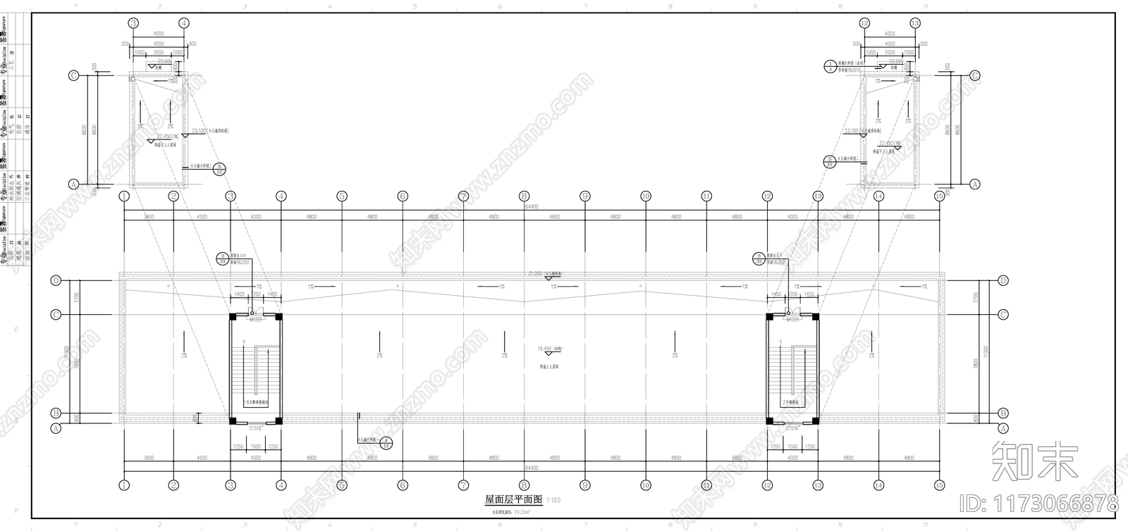 中式学校建筑cad施工图下载【ID:1173066878】