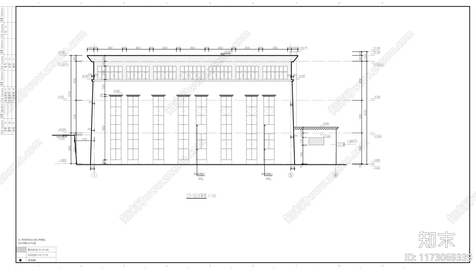 中式学校建筑cad施工图下载【ID:1173069339】