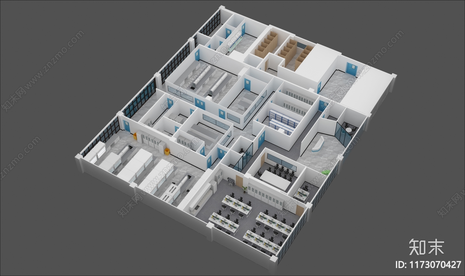 现代实验室3D模型下载【ID:1173070427】