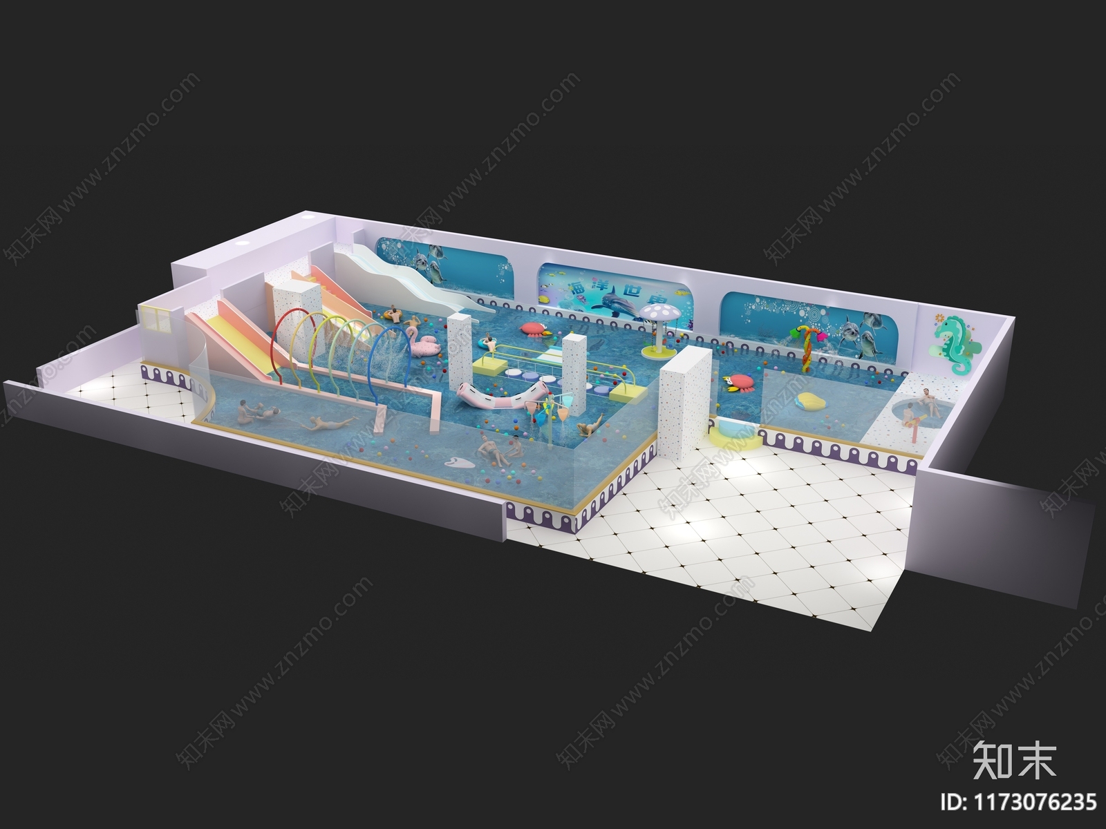 现代儿童乐园3D模型下载【ID:1173076235】