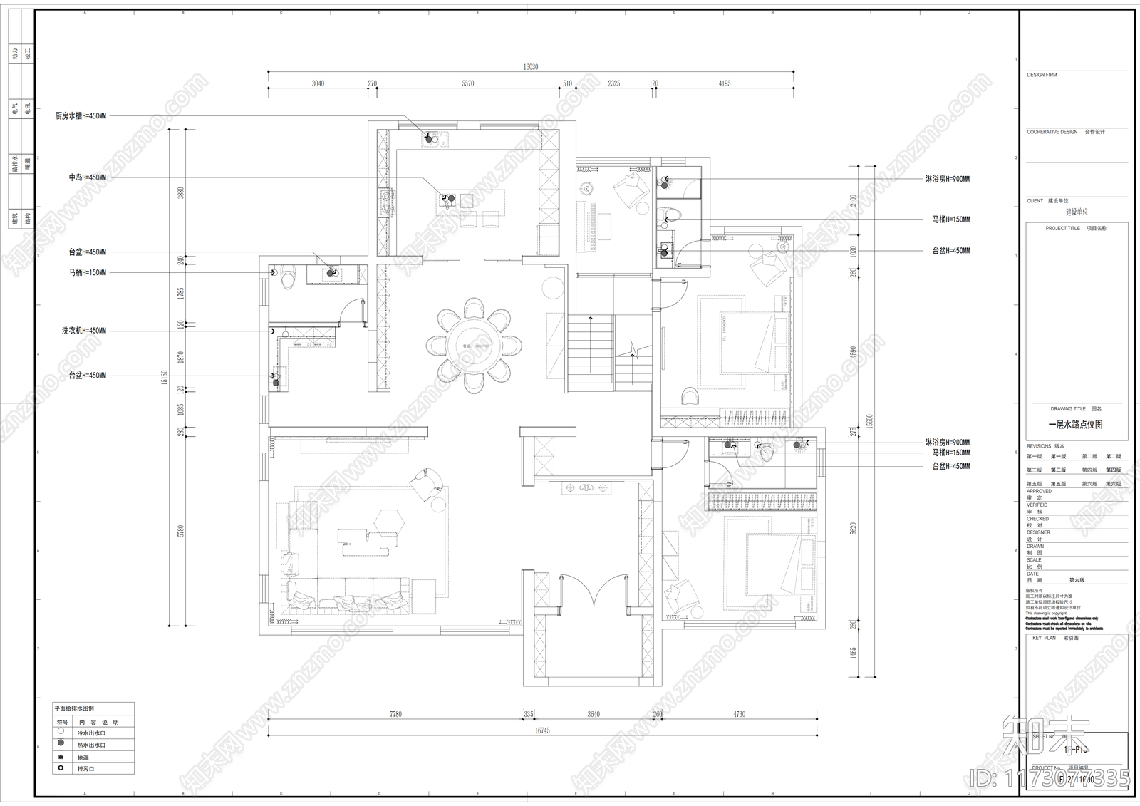 别墅cad施工图下载【ID:1173077335】