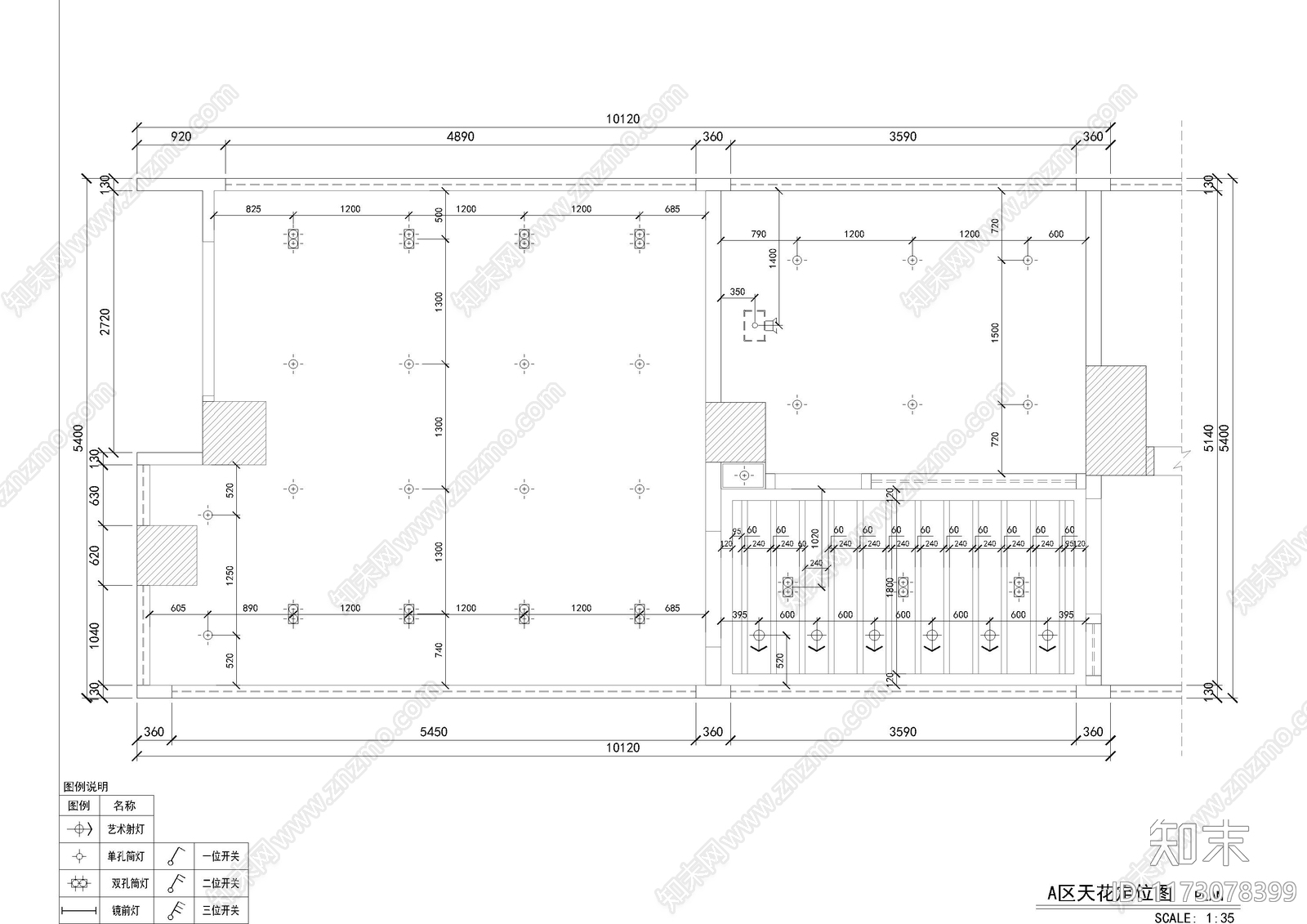 现代办公室cad施工图下载【ID:1173078399】