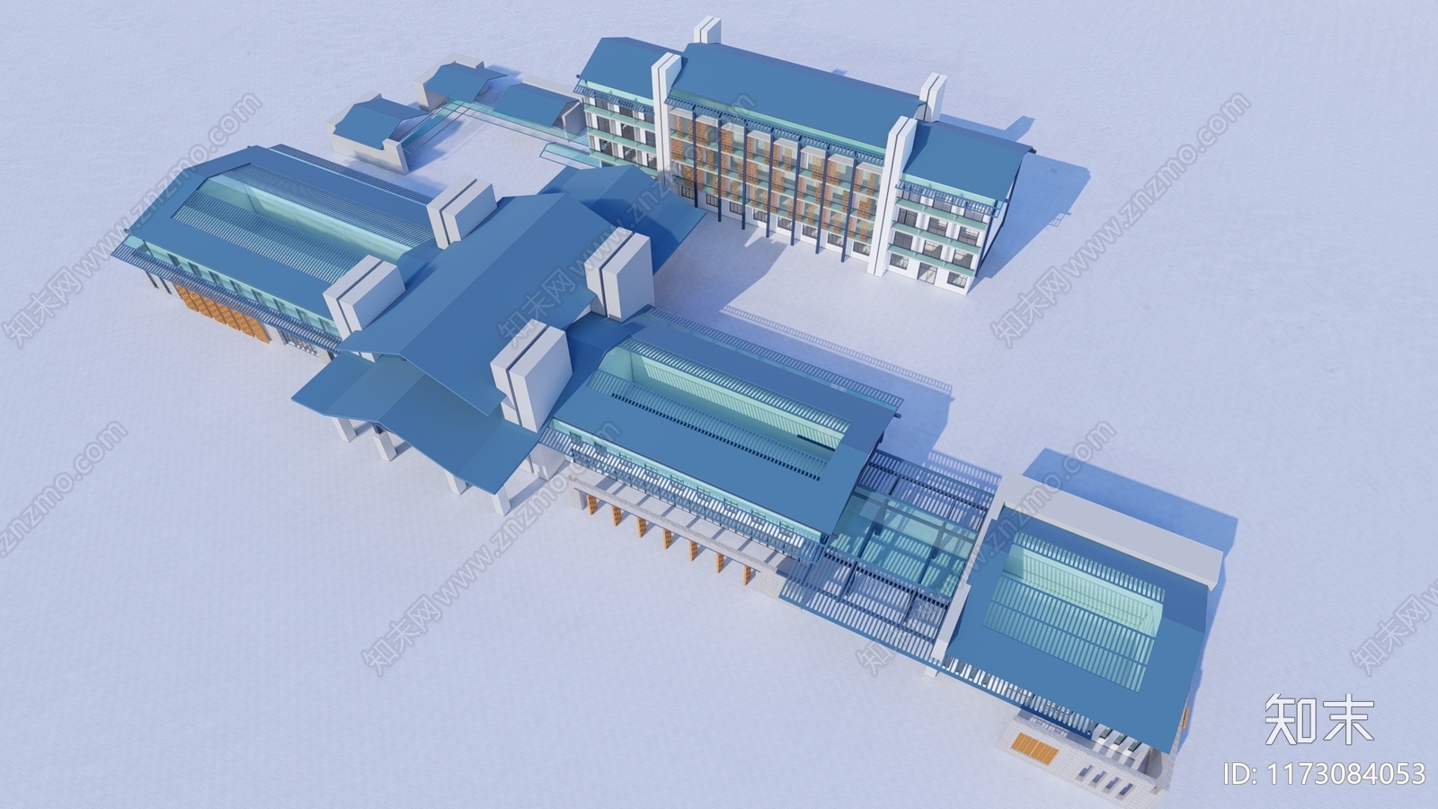 新中式其他公共建筑SU模型下载【ID:1173084053】