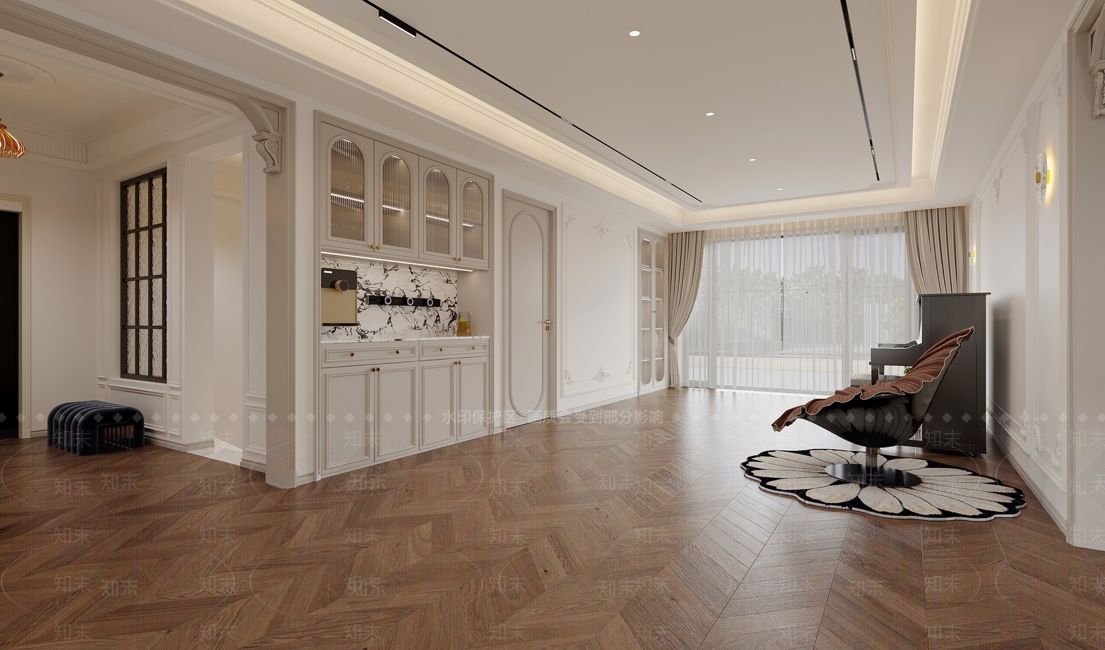 法式玄关3D模型下载【ID:1214774399】