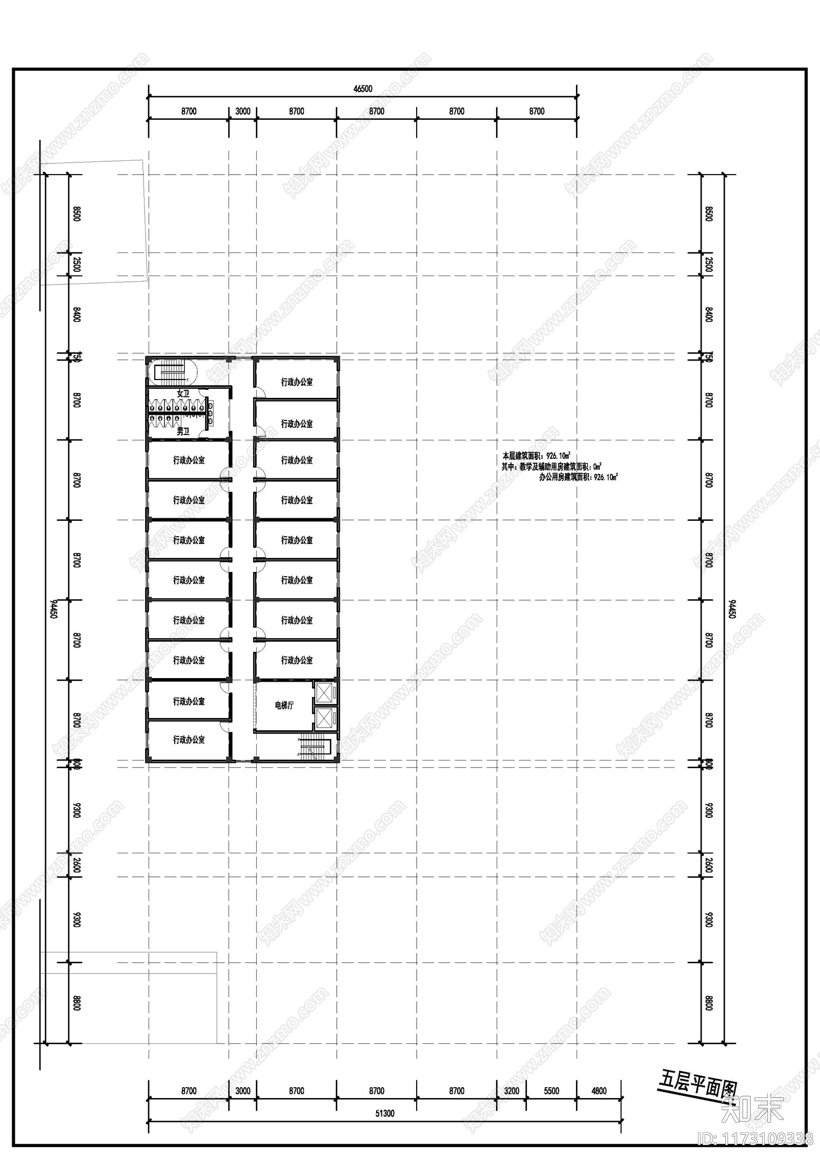 中式学校建筑cad施工图下载【ID:1173109338】