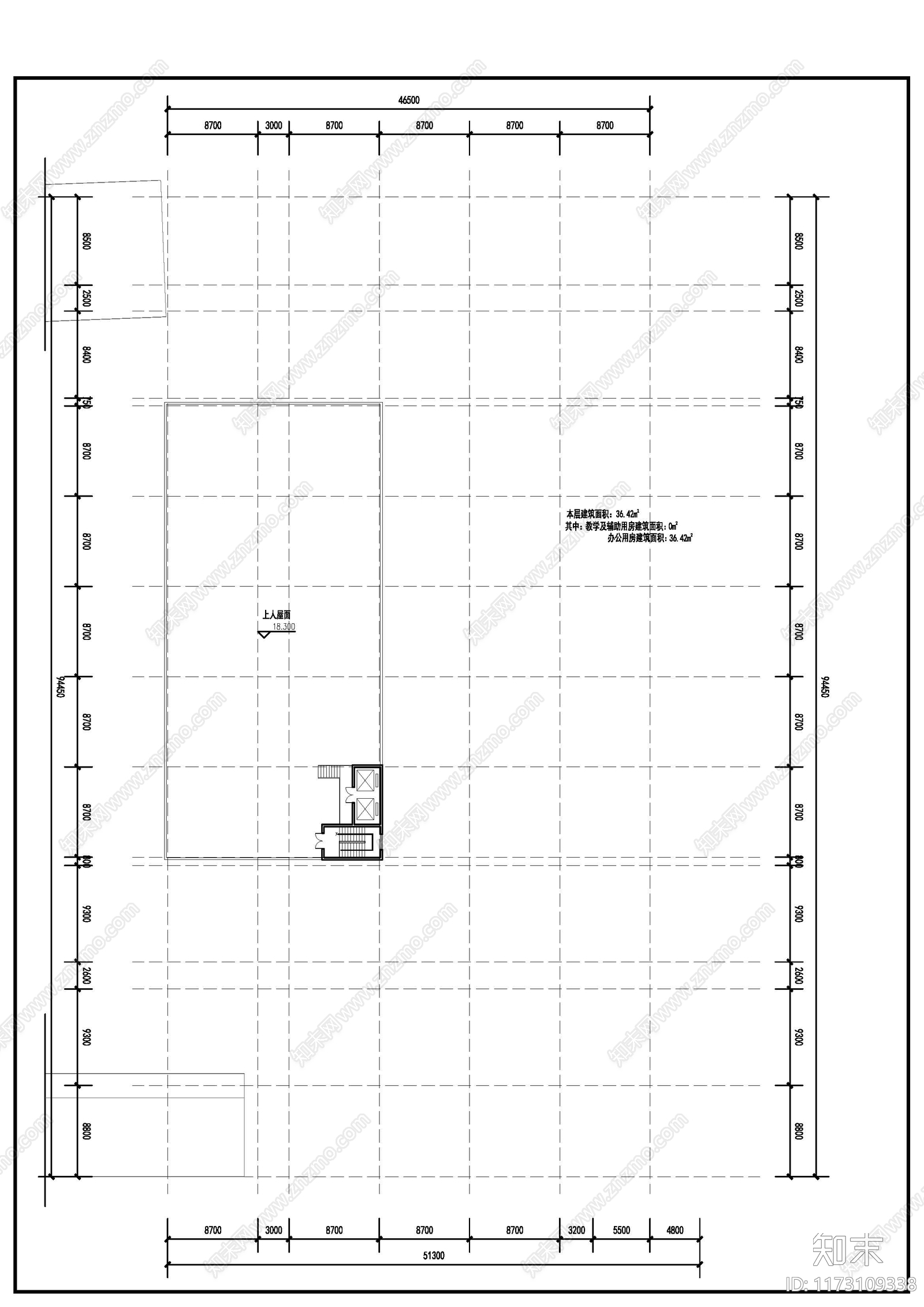 中式学校建筑cad施工图下载【ID:1173109338】