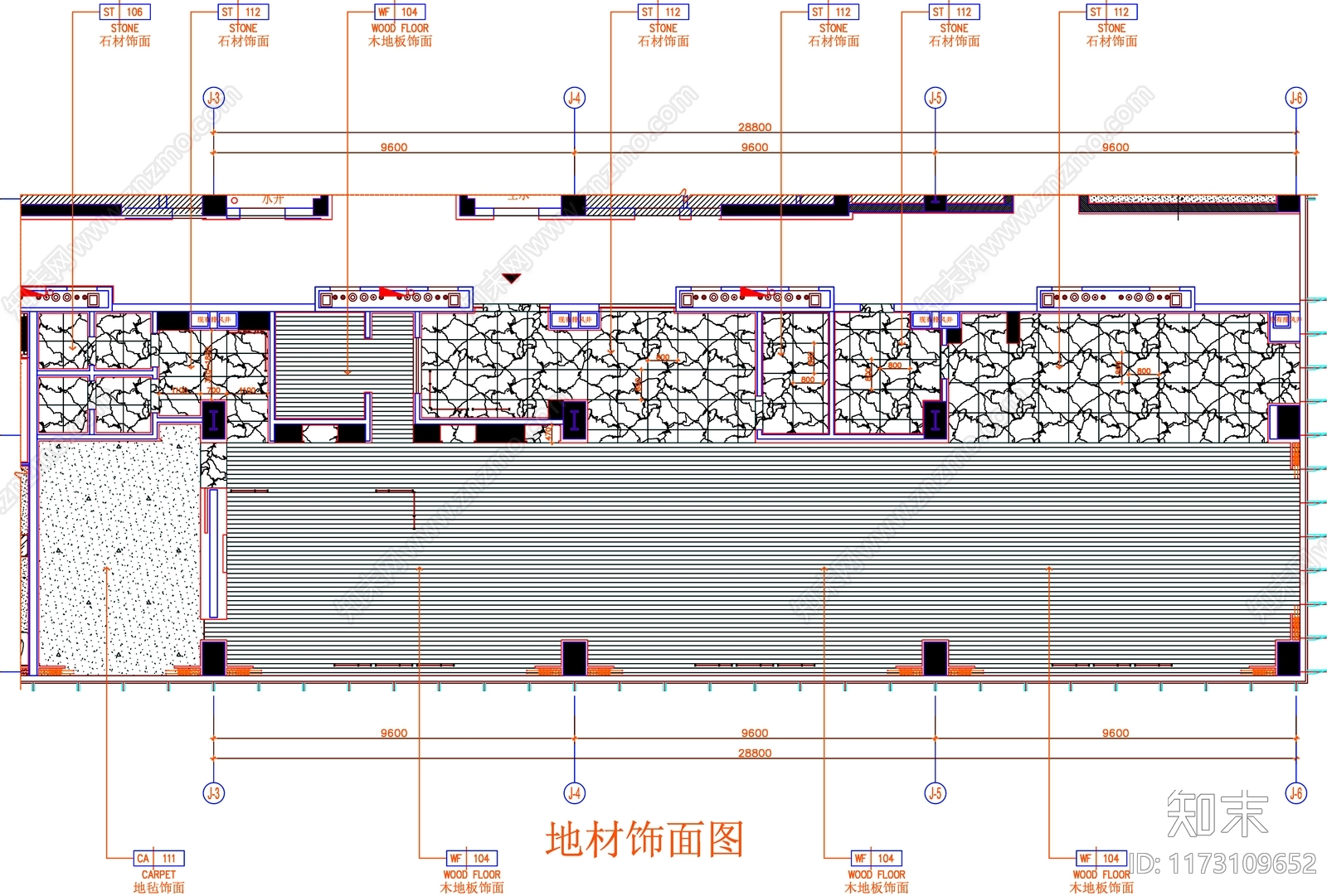 现代工装图库cad施工图下载【ID:1173109652】