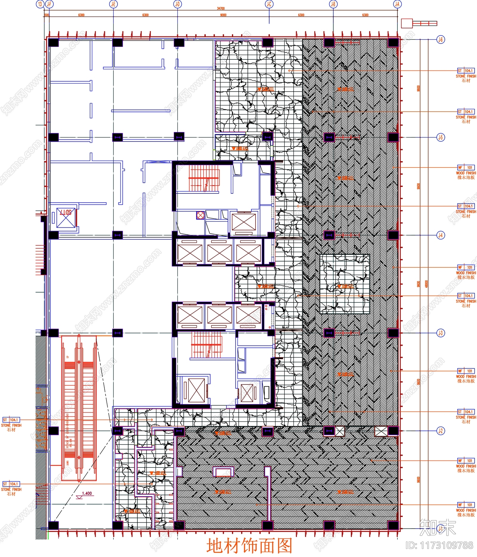 现代工装图库cad施工图下载【ID:1173109788】
