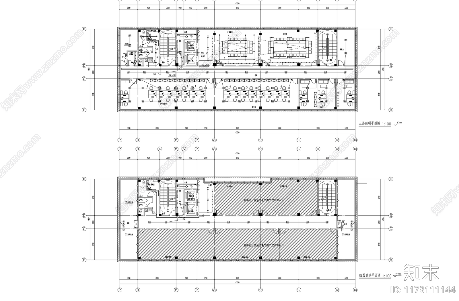 电气图cad施工图下载【ID:1173111144】