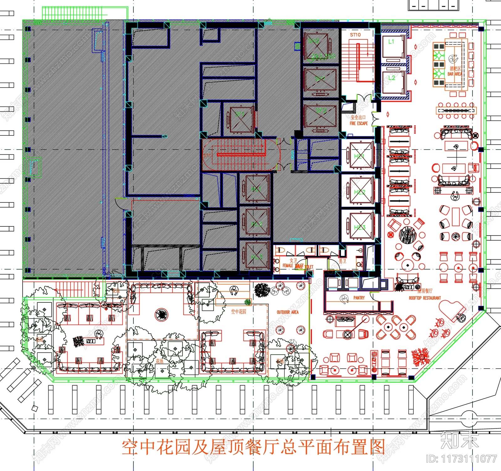 现代工装图库cad施工图下载【ID:1173111077】