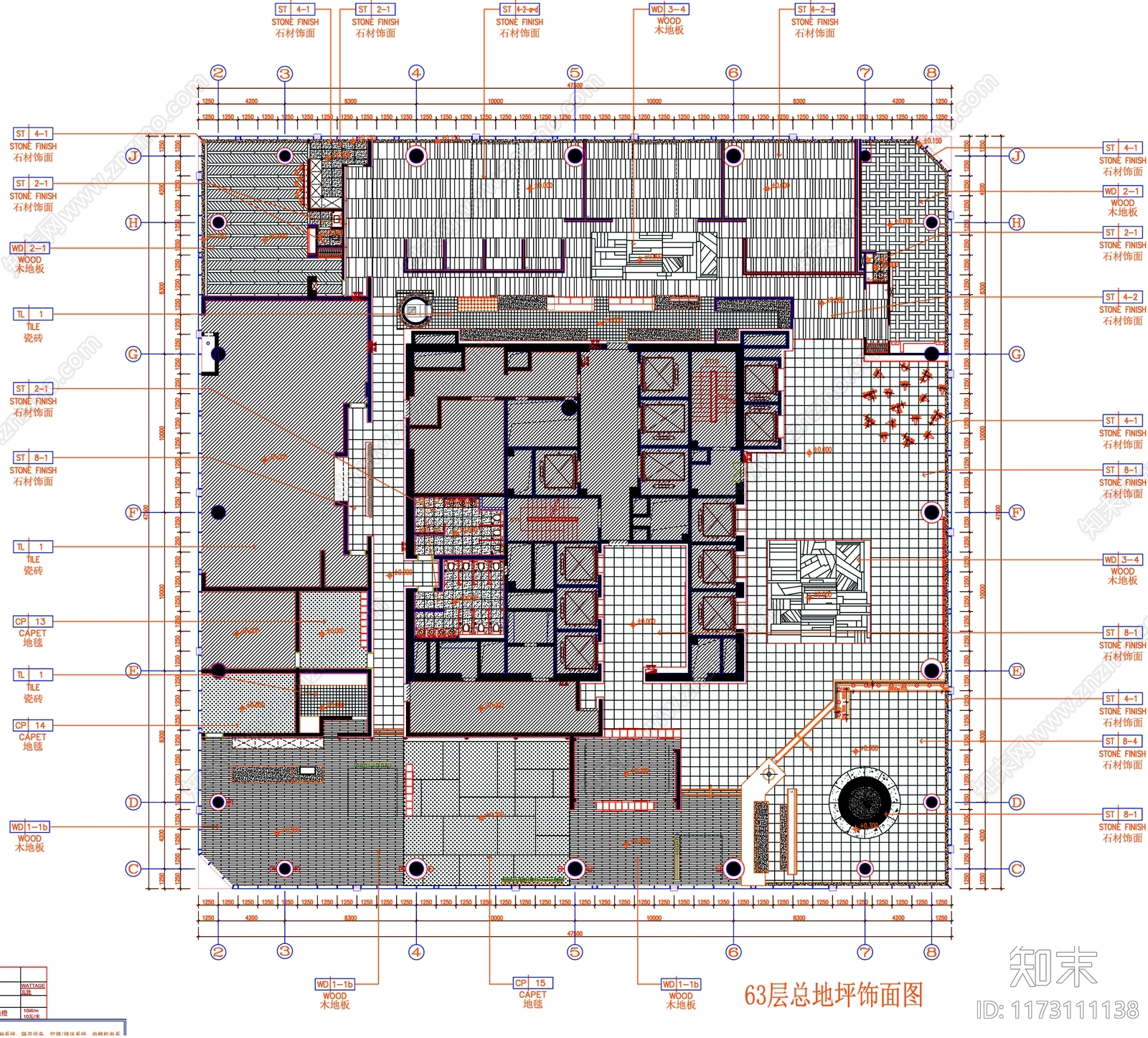 现代工装图库cad施工图下载【ID:1173111138】