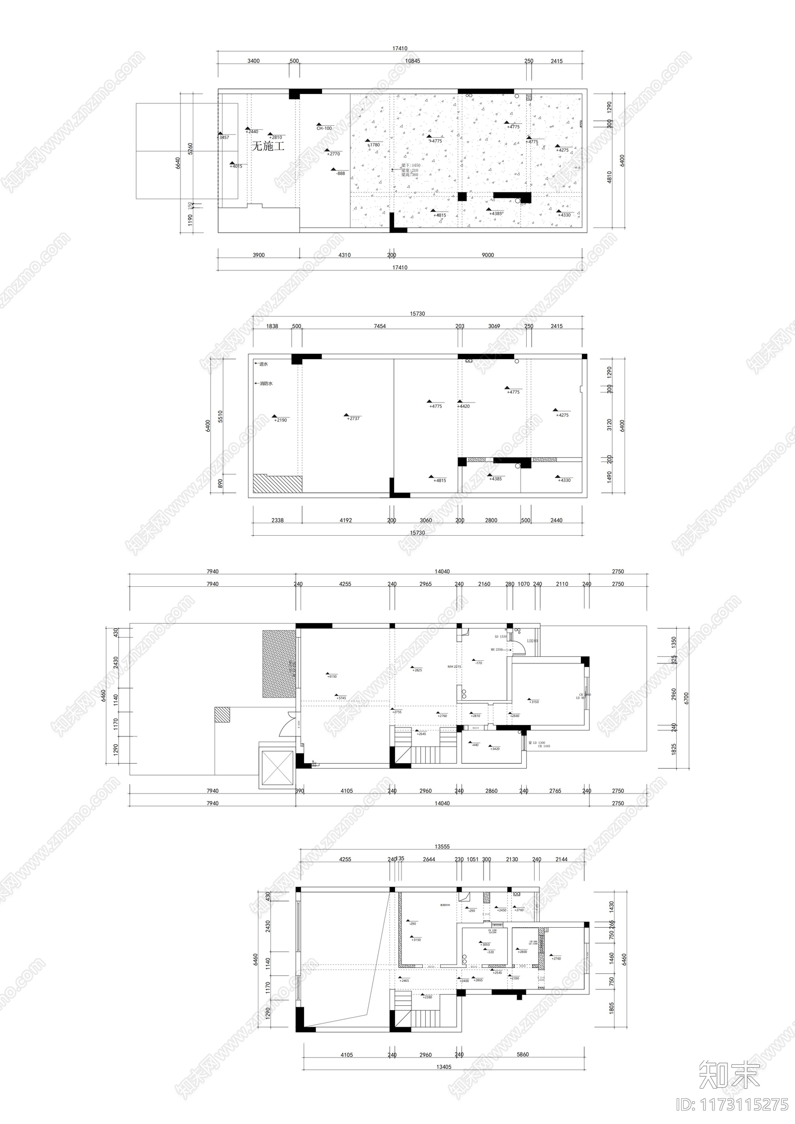 别墅cad施工图下载【ID:1173115275】