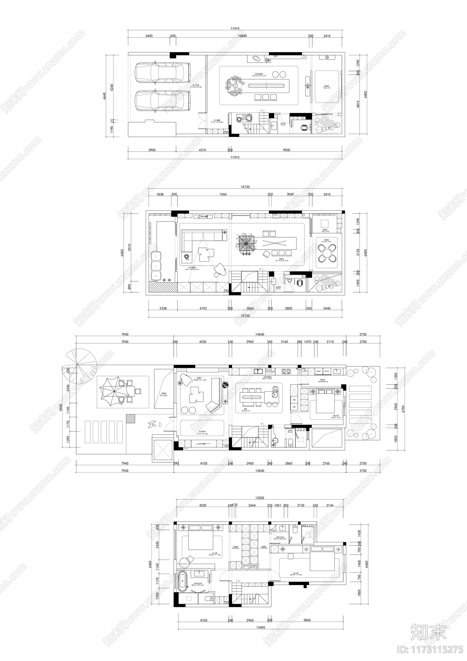 别墅cad施工图下载【ID:1173115275】