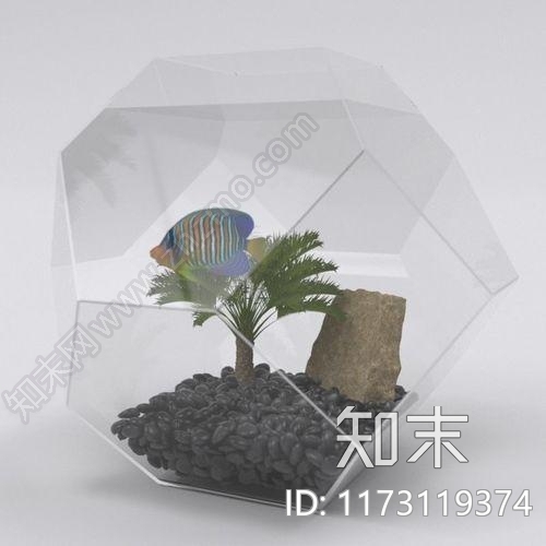 鱼缸3D模型下载【ID:1173119374】