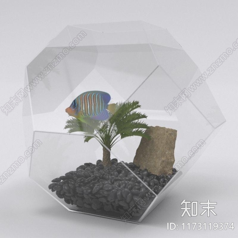 鱼缸3D模型下载【ID:1173119374】