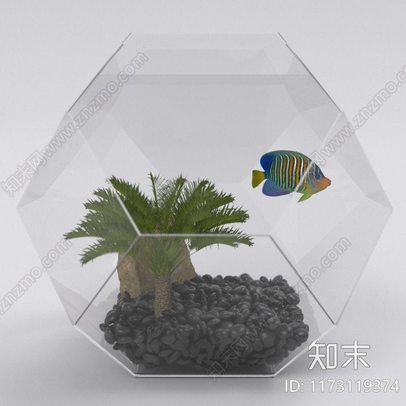 鱼缸3D模型下载【ID:1173119374】