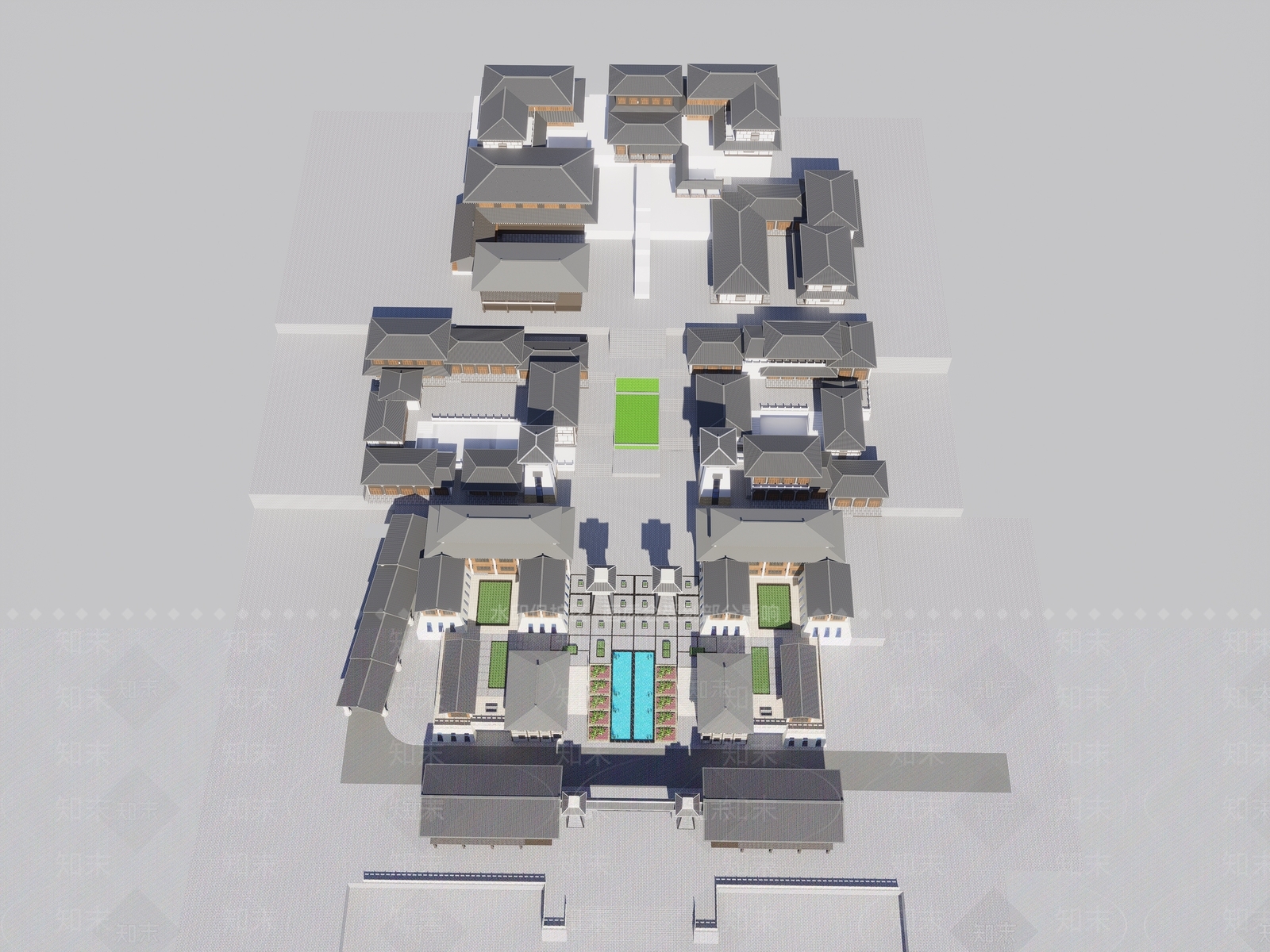 中式古建筑SU模型下载【ID:1173331946】