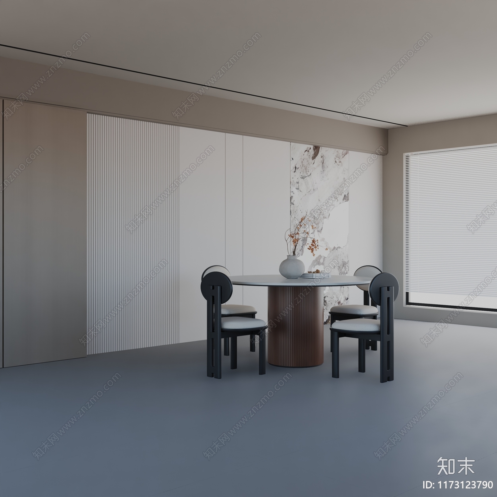 现代餐桌椅3D模型下载【ID:1173123790】