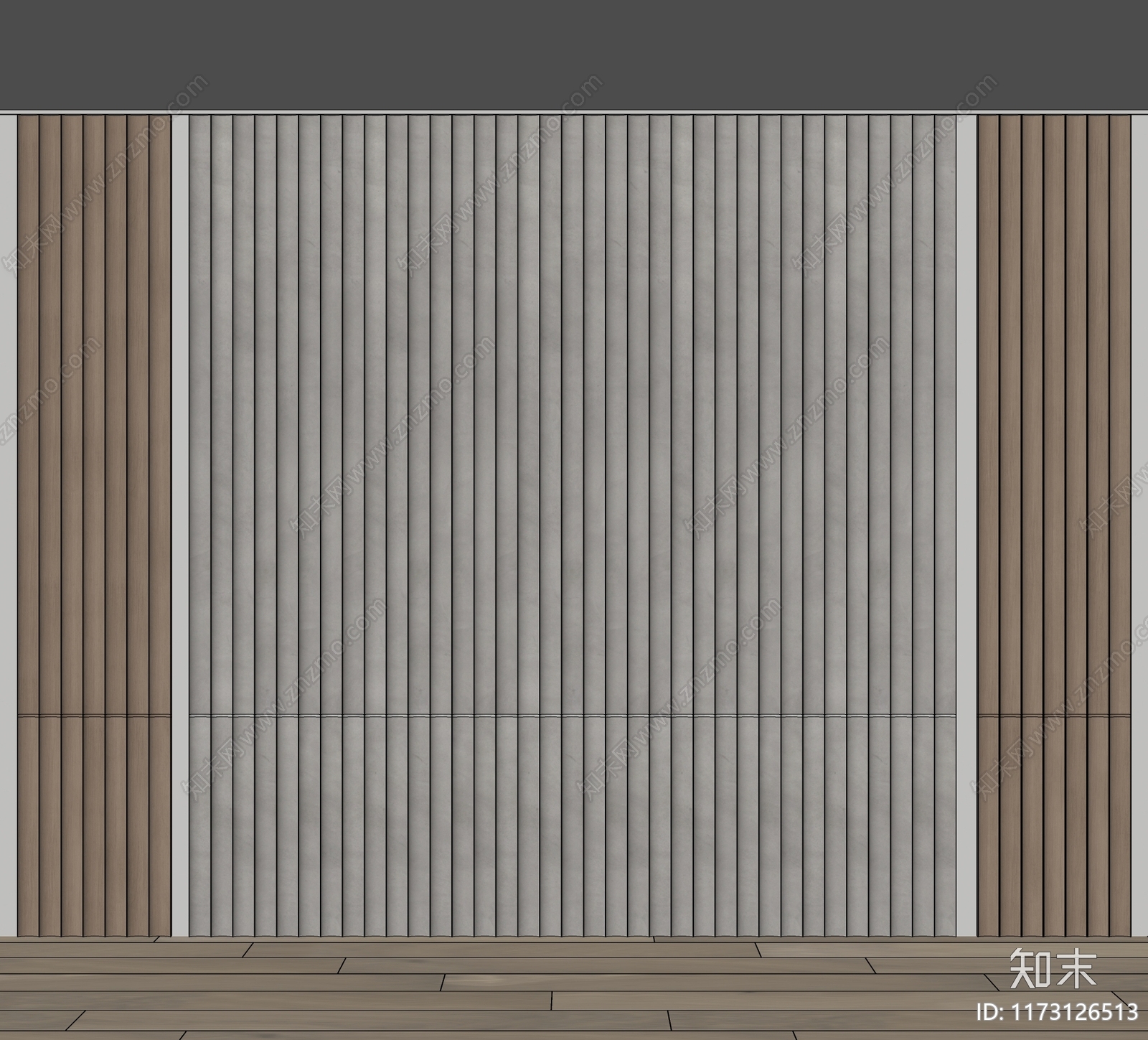 现代简约护墙板SU模型下载【ID:1173126513】