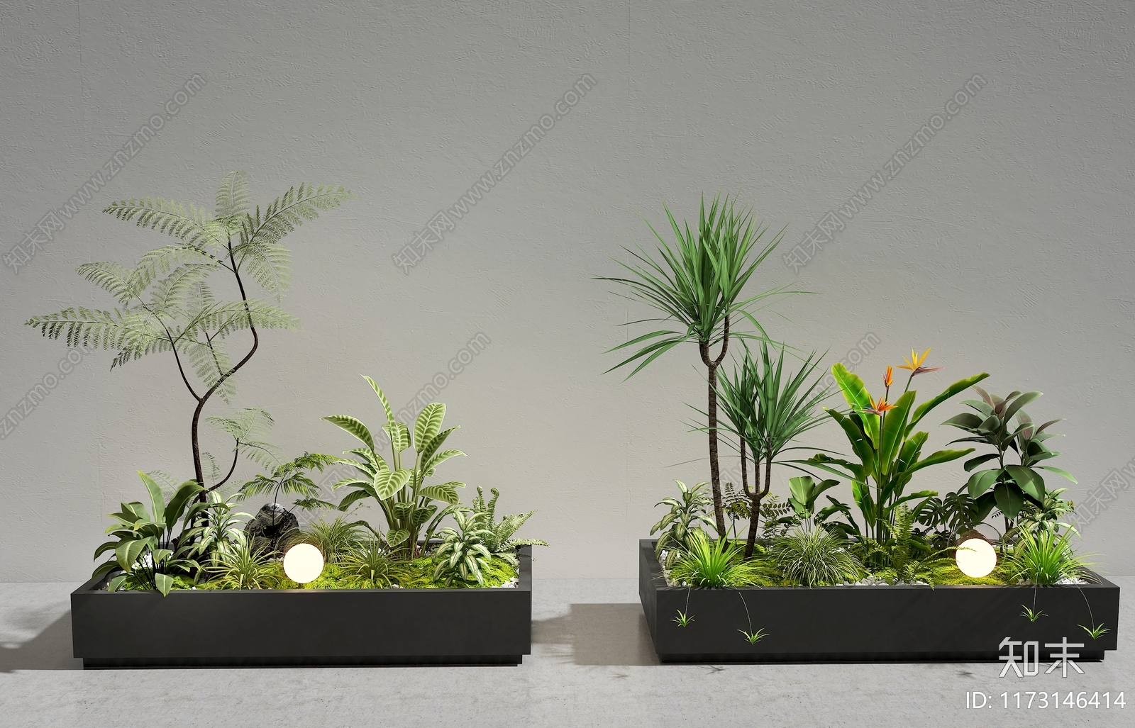 植物堆3D模型下载【ID:1173146414】