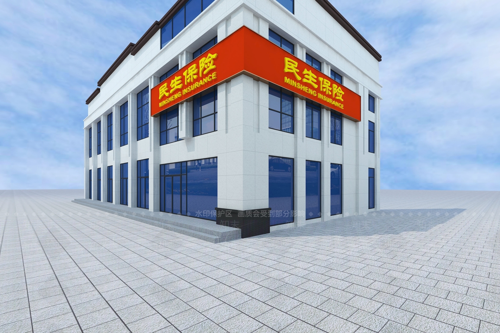 现代门头3D模型下载【ID:1173149325】