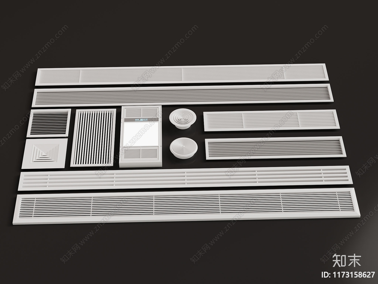 空调出风口3D模型下载【ID:1173158627】