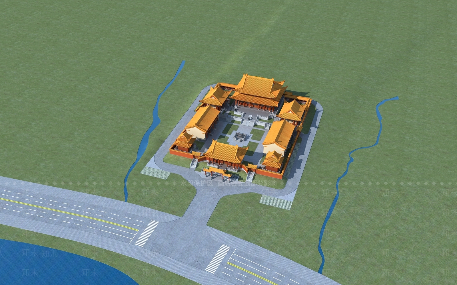 中式古建3D模型下载【ID:1173163318】