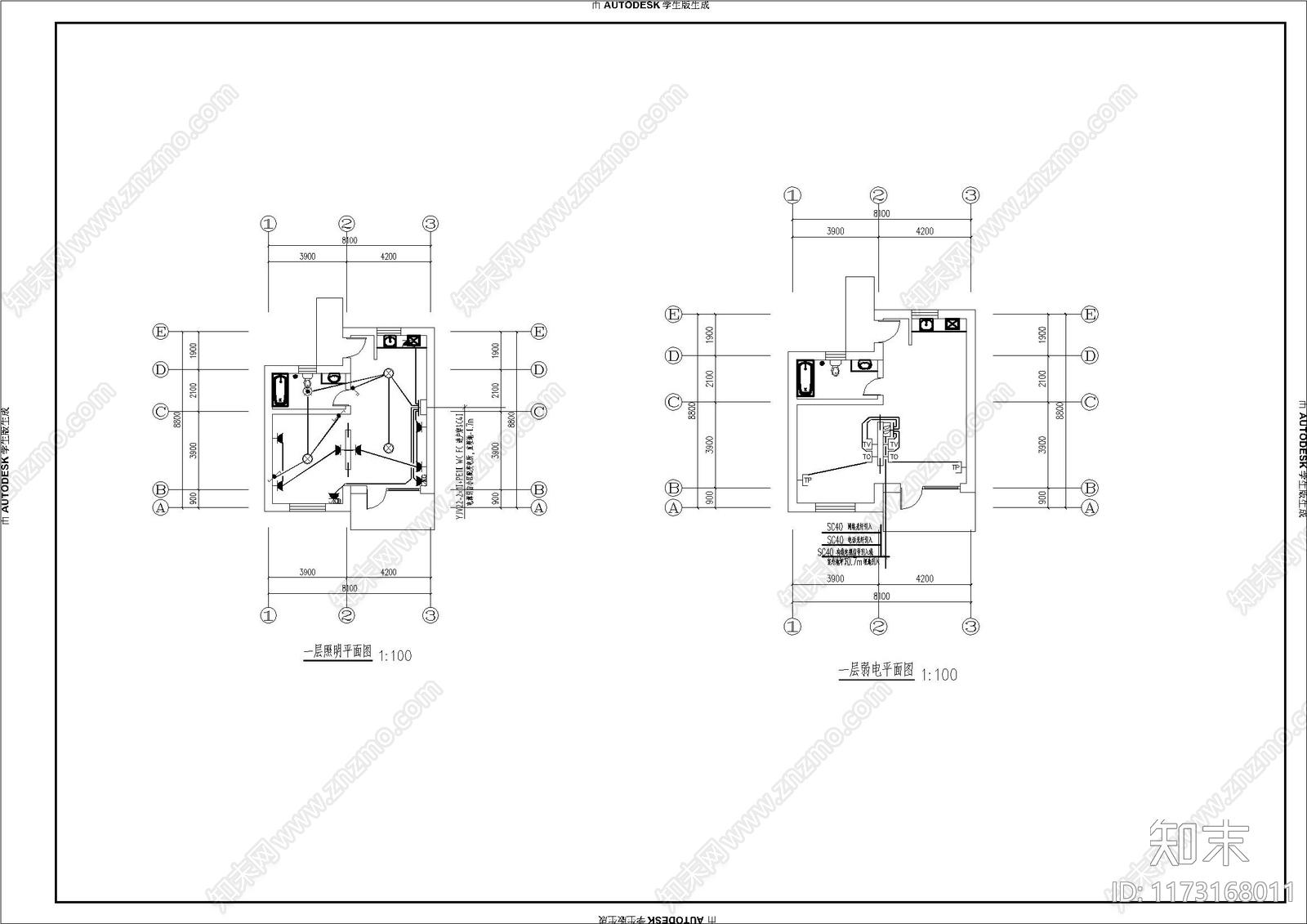 电气图cad施工图下载【ID:1173168011】