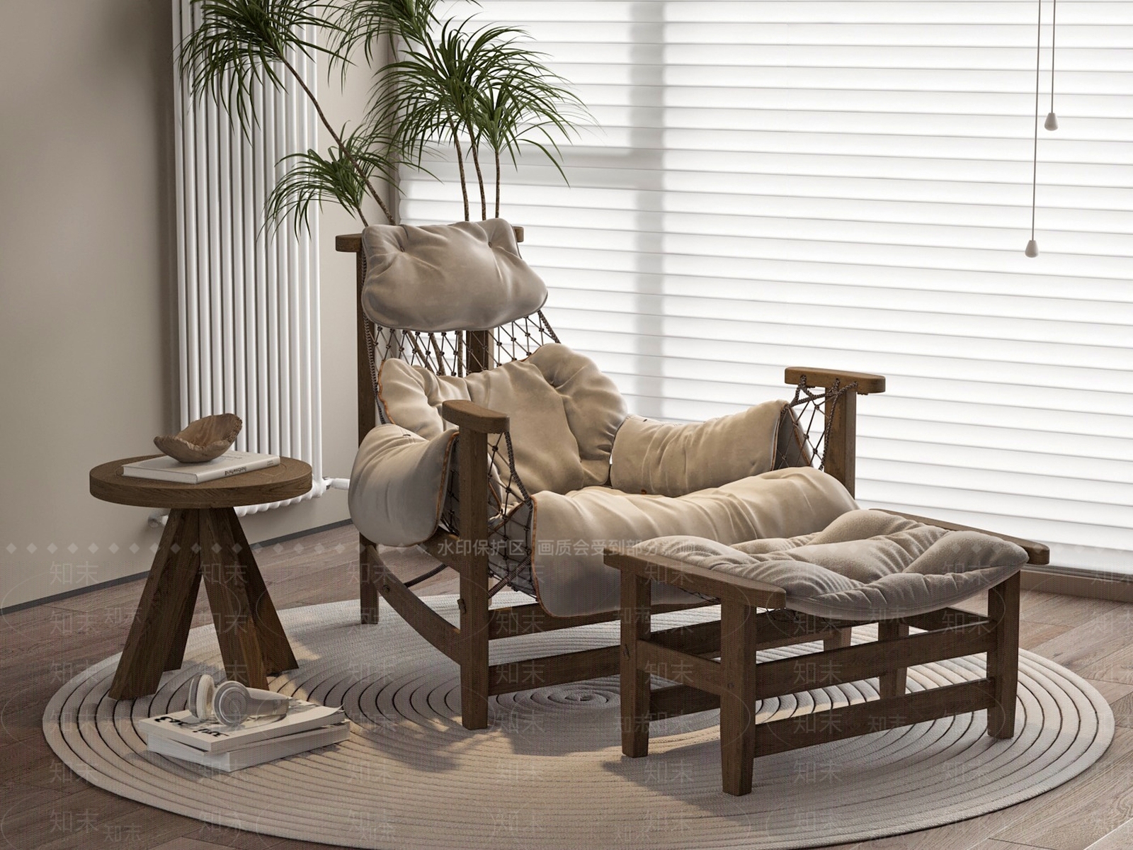 侘寂中古懒人沙发3D模型下载【ID:1173168236】