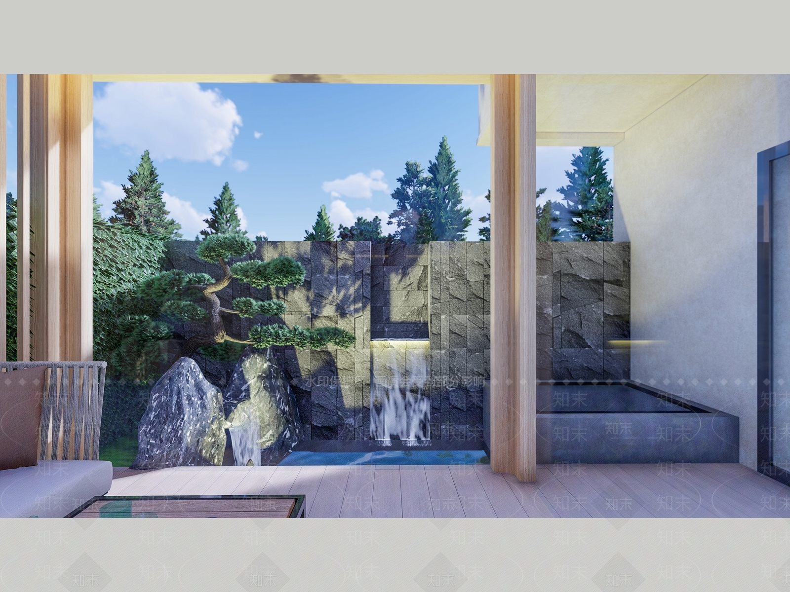 日式别墅庭院SU模型下载【ID:1173169106】